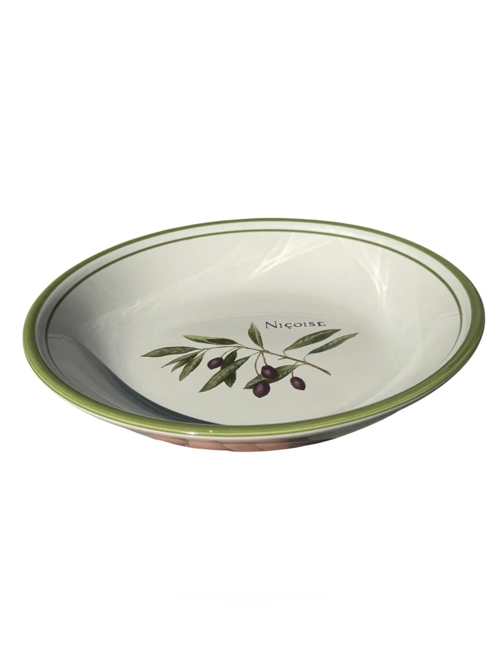 Williams Sonoma Olive Grove Nicoise Pasta Salad Bowl Portugal Olive Branch 9.5”